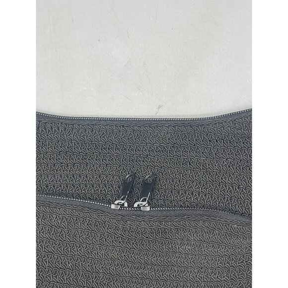 Rosetti purse handbag black crochet 2 front one back pocket strap zipper READ - Picture 6 of 7